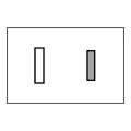 100 V polarized outlet (JIS C 8303; 15 A 125 V)