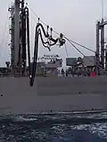USS Antietam refueling with JS Hamana on 18 December 2001.