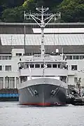 JS Hashidate at Yokosuka on 30 April 2018.