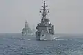 JS Matsuyuki and JS&nbsp;Abukuma on 29 October 2006.