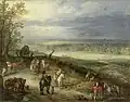 Jan Brueghel the Elder, Extensive Landscape With Travellers on a Country Road, 1608–10