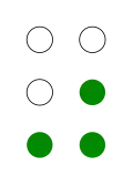 ⠴ (braille pattern dots-356)