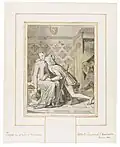 Drawing in pen and ink with wash, 1816