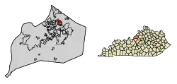 Location of Murray Hill in Jefferson County, Kentucky