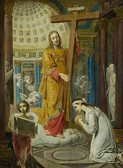 Jesus Christ with the Golgotha cross