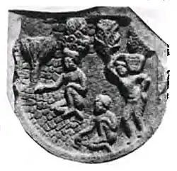 Gardeners gardening at Jetavana, Bodh Gaya, 2nd–1st centuries BC