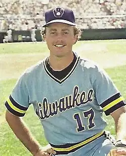 Jim Gantner in a Milwaukee Brewers uniform, in 1983