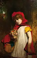 Girl with a Red Cloak (1871), by John Burr