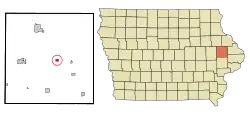 Location of Center Junction, Iowa