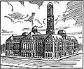Competition design for Rotterdam City Hall, 1912–13