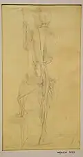 Portrait of a lady, 1955. Pencil on paper.