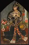 Woman playing kamancheh, ca. 1820.
