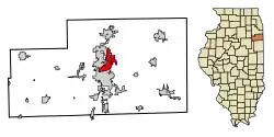 Location of Bradley in Illinois