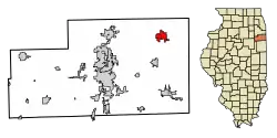 Location of Grant Park in Illinois