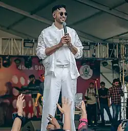 Kanungo performing at Delhi University.