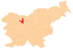 Location of the Municipality of Kranj in Slovenia