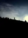 Statue at twilight