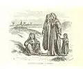 Kashmiri Muslim women in traditional long pheran, 1870