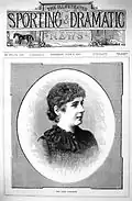 Kate Everleigh on the cover of The Illustrated Sporting and Dramatic News (1885)