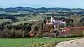 View over castle Weinberg to the west