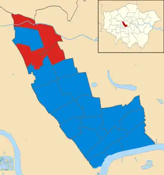 Kensington and Chelsea 2006 results map
