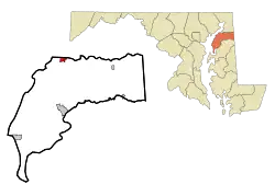 Location of Betterton, Maryland