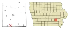 Location of Martinsburg, Iowa