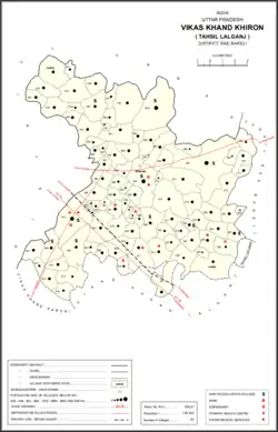 Map showing Bakuliha (#609) in Khiron CD block
