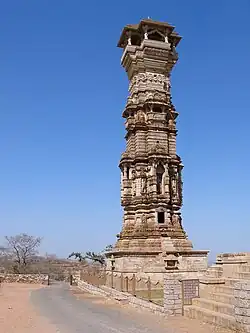 A recent photo of the tower standing tall in Chittor