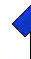 Blue shirts with white collar, blue shorts with white trim, white socks with blue trim