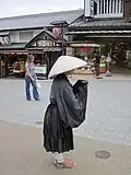Takuhatsu practice in Kyoto, Japan