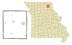 Location of Knox City, Missouri