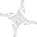 Roundabout 4 direction