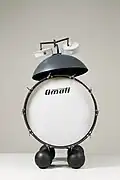 Alarm Clock “Amati”. A sound and light object (2007). Ready-made, plastic, wood and electronics 102 × 60.5 × 41