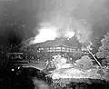 the building was destroyed by fire in 16 August 1954, and rebult later.