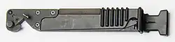 L3A1 scabbard. Note the lug to attach the bayonet for wire cutting.