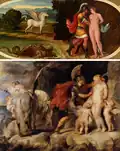 Earlier painting by Lambert Sustris may have served as inspiration for this painting