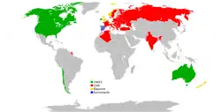 LPG fuelling connectors world map