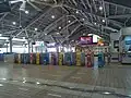 Turnstiles at the concourse area into a platform