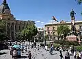 Plaza Murillo with Government and Legislative Palaces in the background