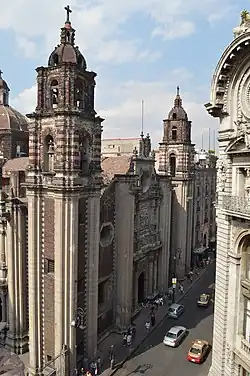 The Temple of San Felipe Neri "La Profesa", Jesuit church, built between 1597 and 1720.[49][50]
