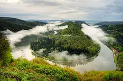 View of the Saarschleife from the Cloef