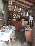 Inside DesJardins cottage, April 2022