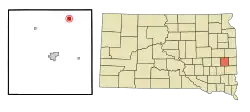 Location in Lake County and the state of South Dakota