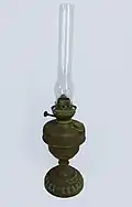 Metal and glass lantern, (Brazil, 20th century)