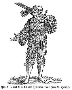 A landsknecht with Zweihänder