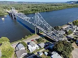 Black Hawk Bridge at the western terminus of WIS&nbsp;82