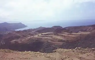 Laterite mine in Kouaoua, New Caledonia. Exploitation concerns only the surface layers.