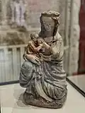 Statue of the Virgin and Child at the Abbey of Graville