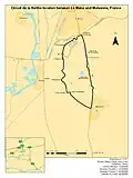 Circuit location between Le Mans and Mulsanne, France